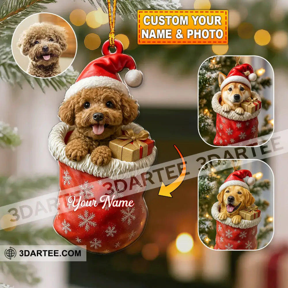 Christmas Pet Photo Home Decor Christmas Ornament Personalized Ornament 3.54’’ / 1 Ornament Ornament