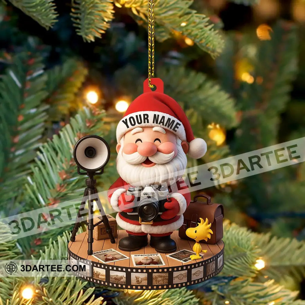 Christmas Photographer Santa Home Decor Christmas Ornament Personalized Ornament Ornament