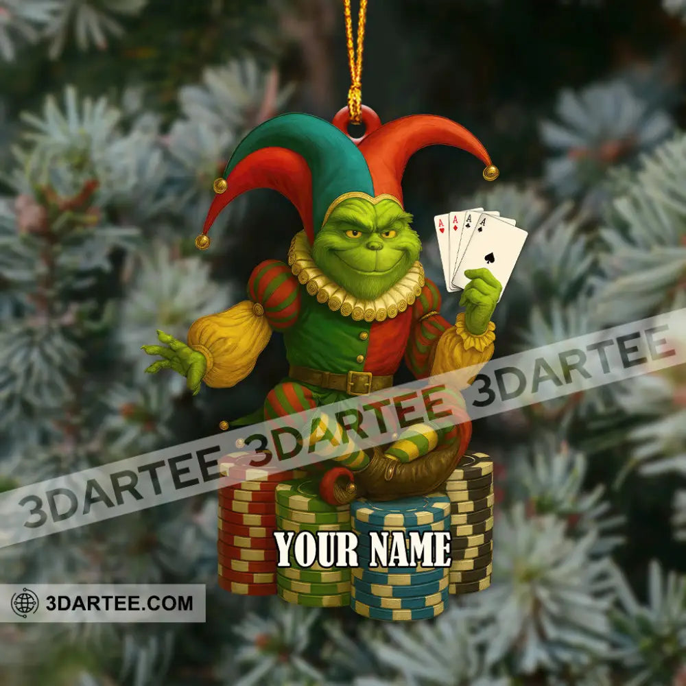 Christmas Poker Home Decor Christmas Ornament Personalized Ornament Ornament
