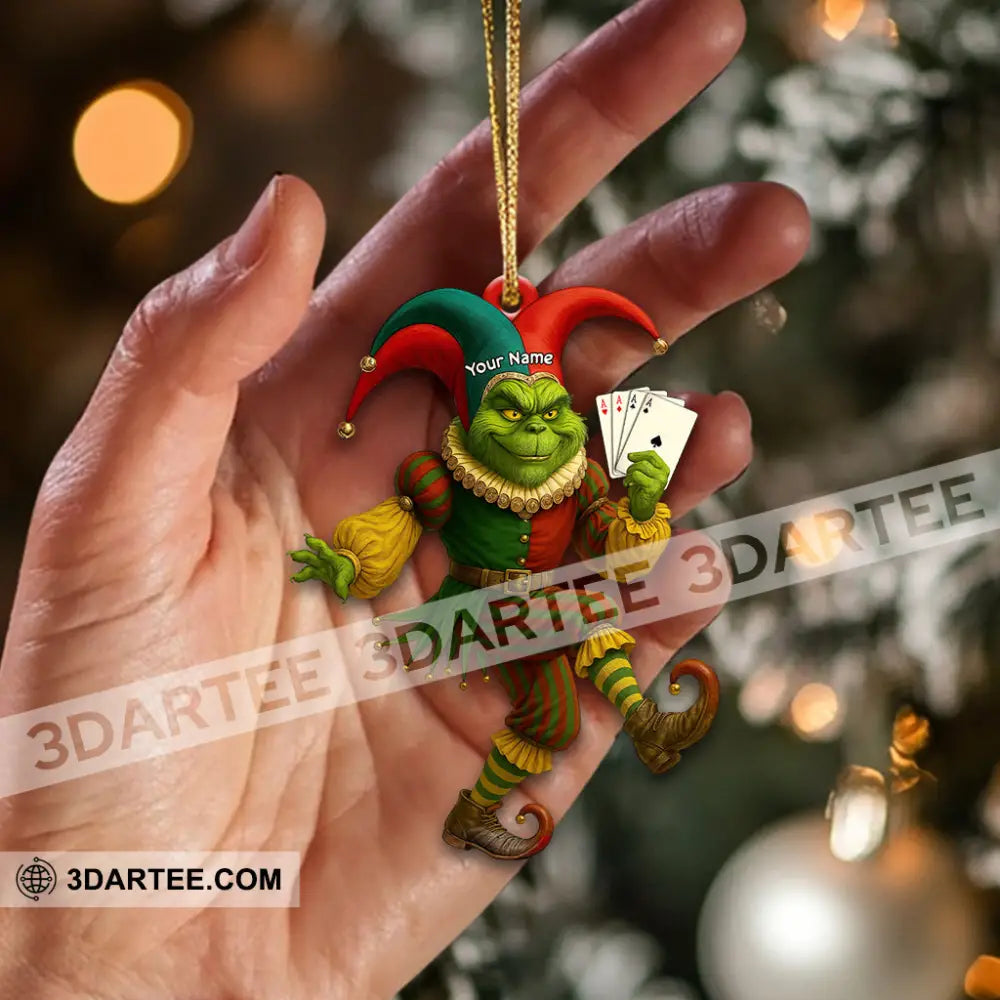 Christmas Poker Home Decor Christmas Ornament Personalized Ornament Ornament