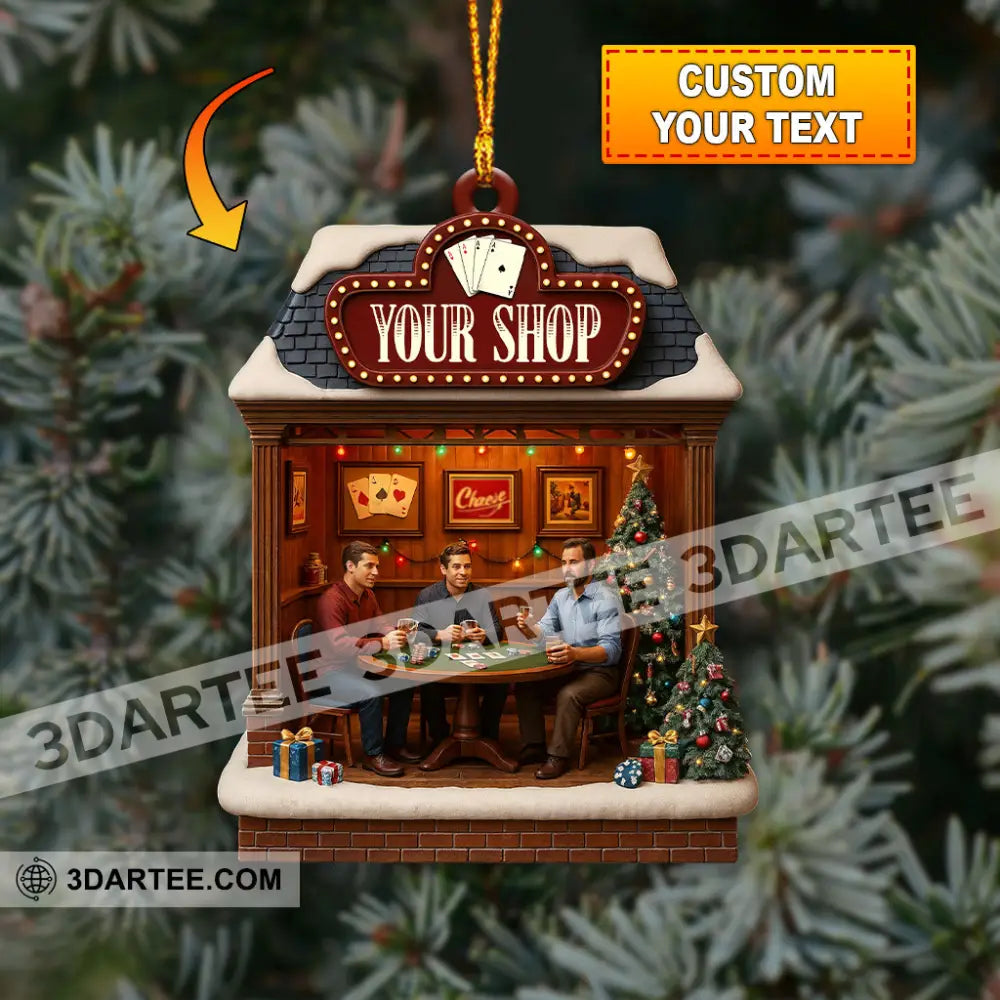 Christmas Poker Home Decor Christmas Ornament Personalized Ornament 3.54’’ / 1 Ornament Ornament