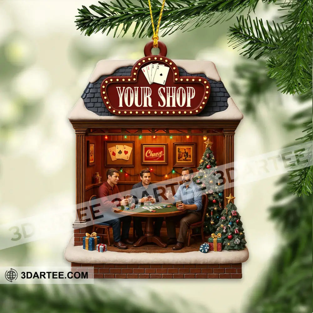 Christmas Poker Home Decor Christmas Ornament Personalized Ornament Ornament