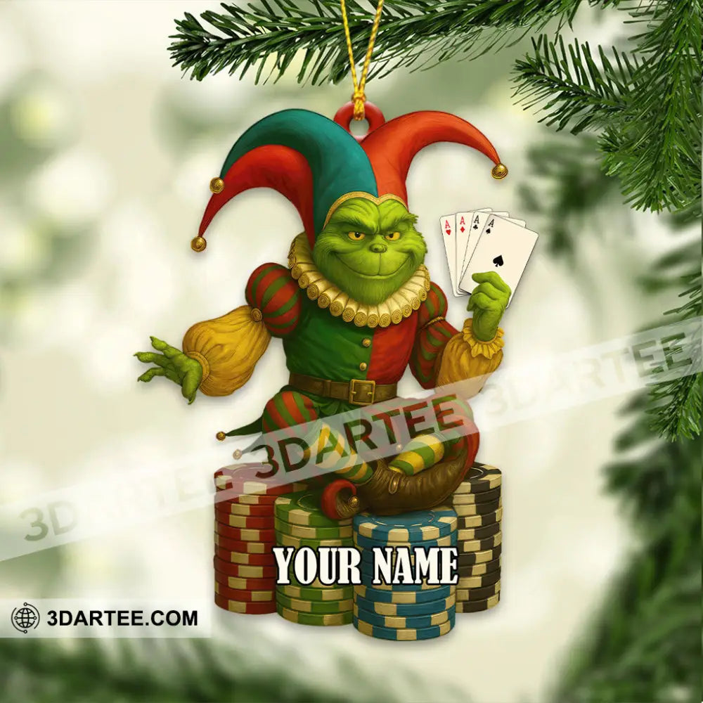 Christmas Poker Home Decor Christmas Ornament Personalized Ornament Ornament