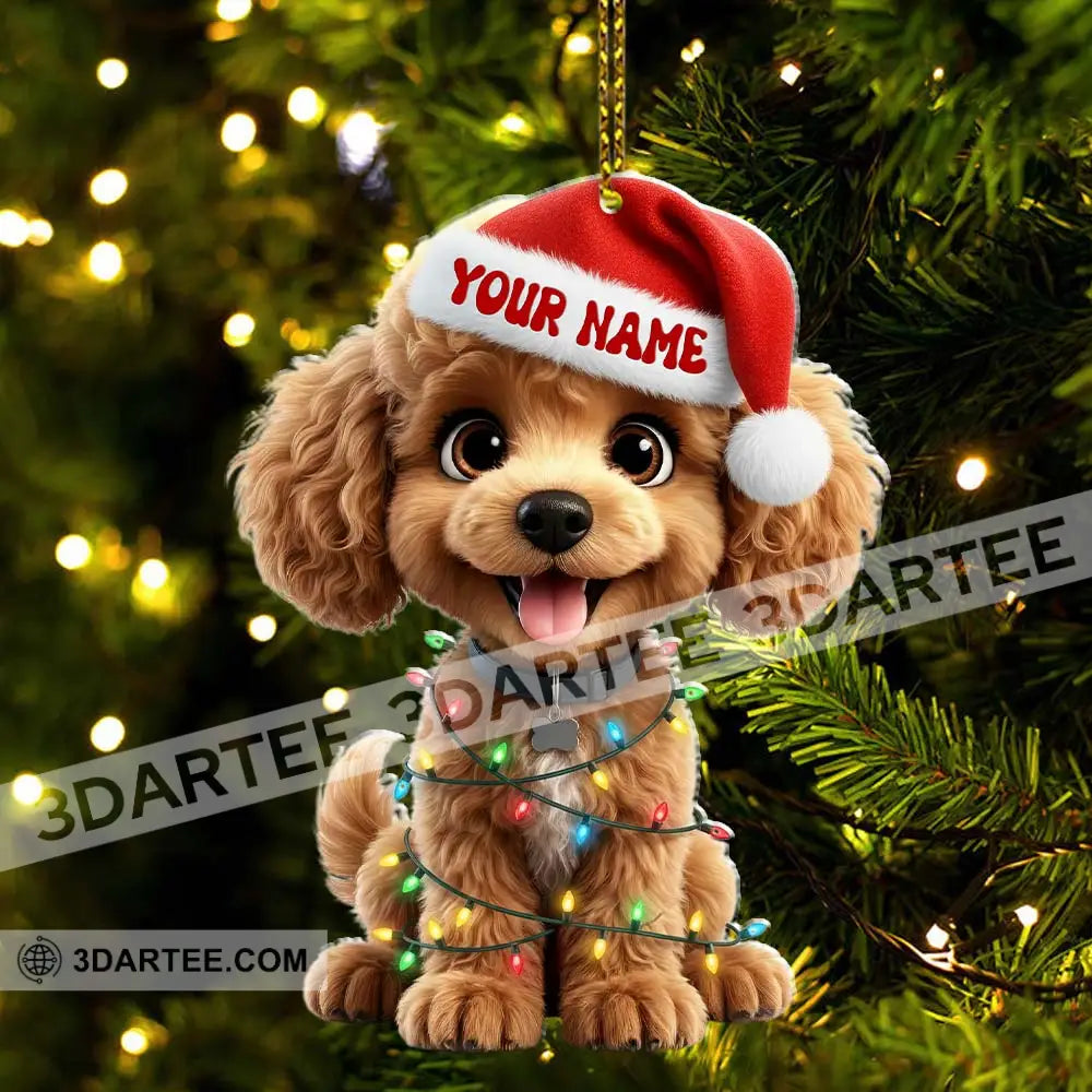Christmas Poodle Home Decor Christmas Ornament Personalized Ornament Ornament