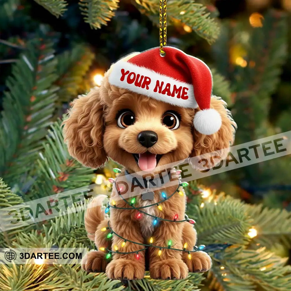 Christmas Poodle Home Decor Christmas Ornament Personalized Ornament Ornament