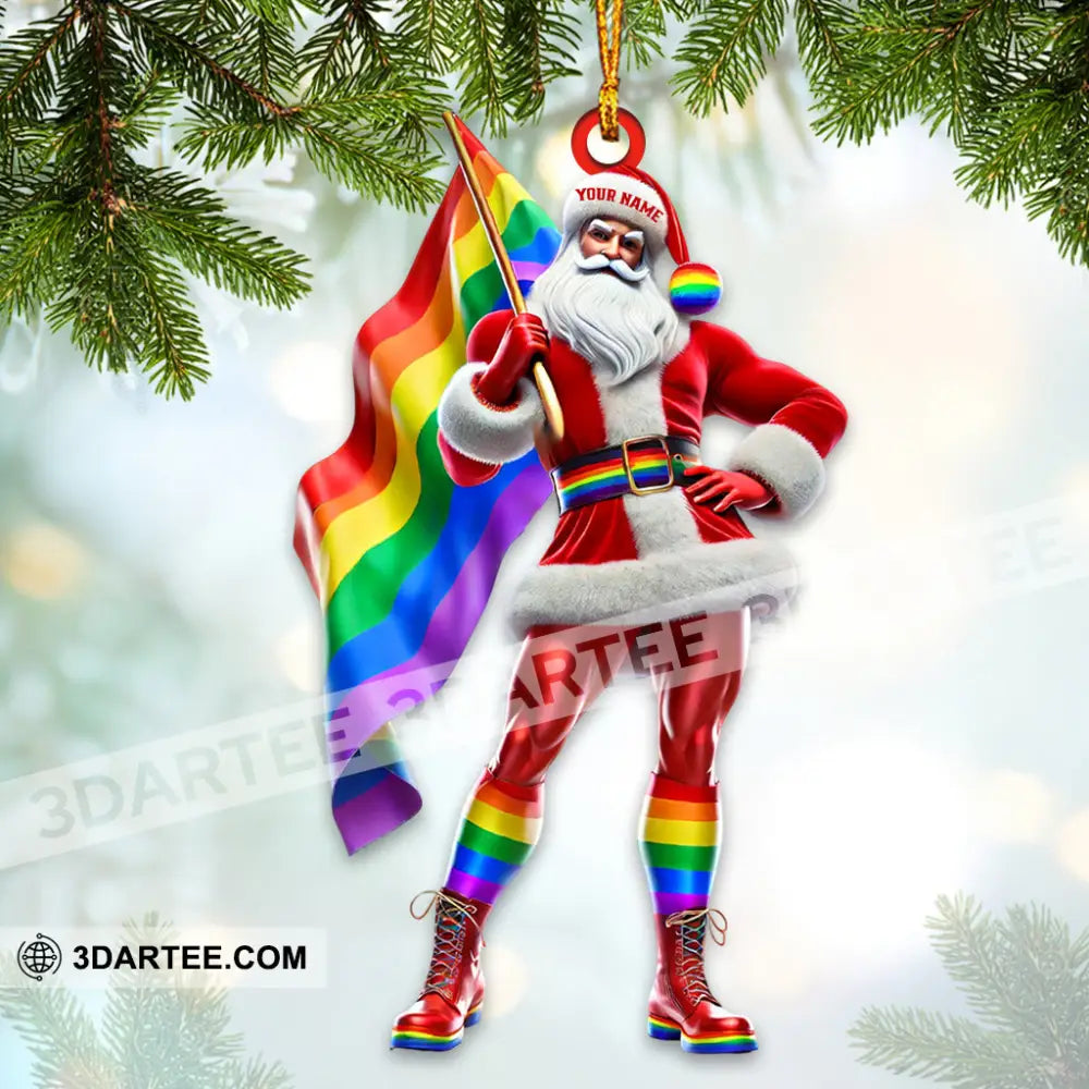 Christmas Pride Santa Home Decor Christmas Ornament Personalized Ornament Ornament