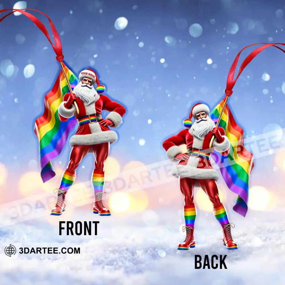Christmas Pride Santa Home Decor Christmas Ornament Personalized Ornament Ornament