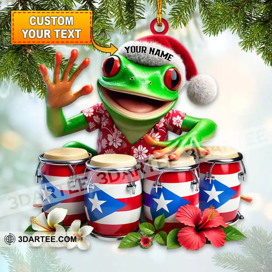 Christmas Puerto Rico Coqui Frog Home Decor Christmas Ornament Personalized Ornament 3.54’’ / 1 Ornament Ornament