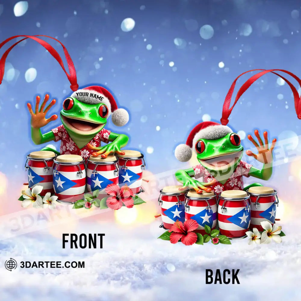 Christmas Puerto Rico Coqui Frog Home Decor Christmas Ornament Personalized Ornament Ornament