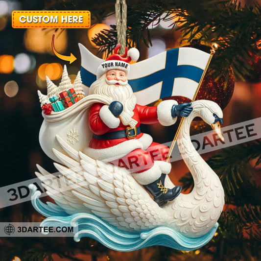 Christmas Santa Coming Home Decor Christmas Ornament Personalized Ornament 3.54’’ / 1 Ornament Ornament