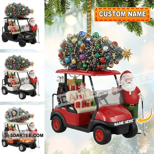 Christmas Santa Coming Home Decor Christmas Ornament Personalized Ornament 3.54’’ / 1 Ornament Ornament