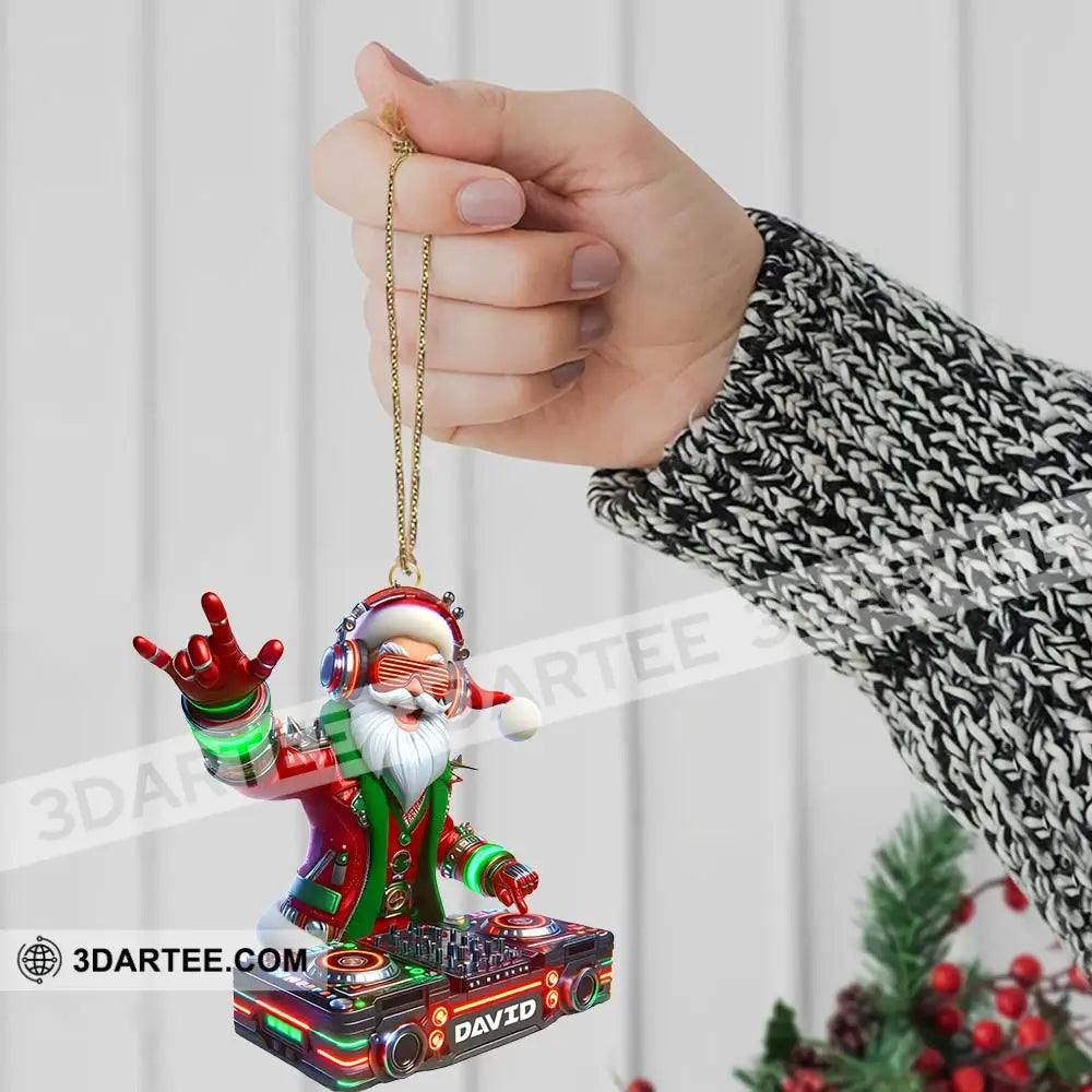 Christmas Santa DJ Home Decor Christmas Ornament Personalized Ornament Ornament