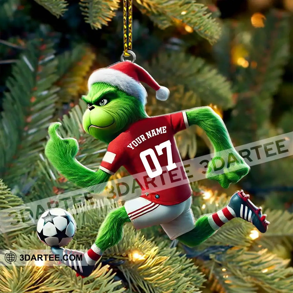 Christmas Soccer ELF Home Decor Christmas Ornament Personalized Ornament Ornament