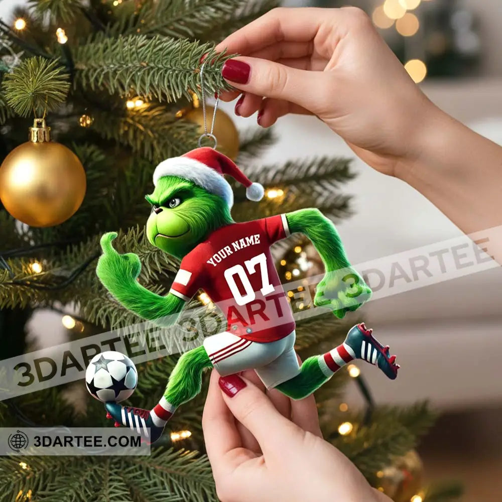 Christmas Soccer ELF Home Decor Christmas Ornament Personalized Ornament Ornament