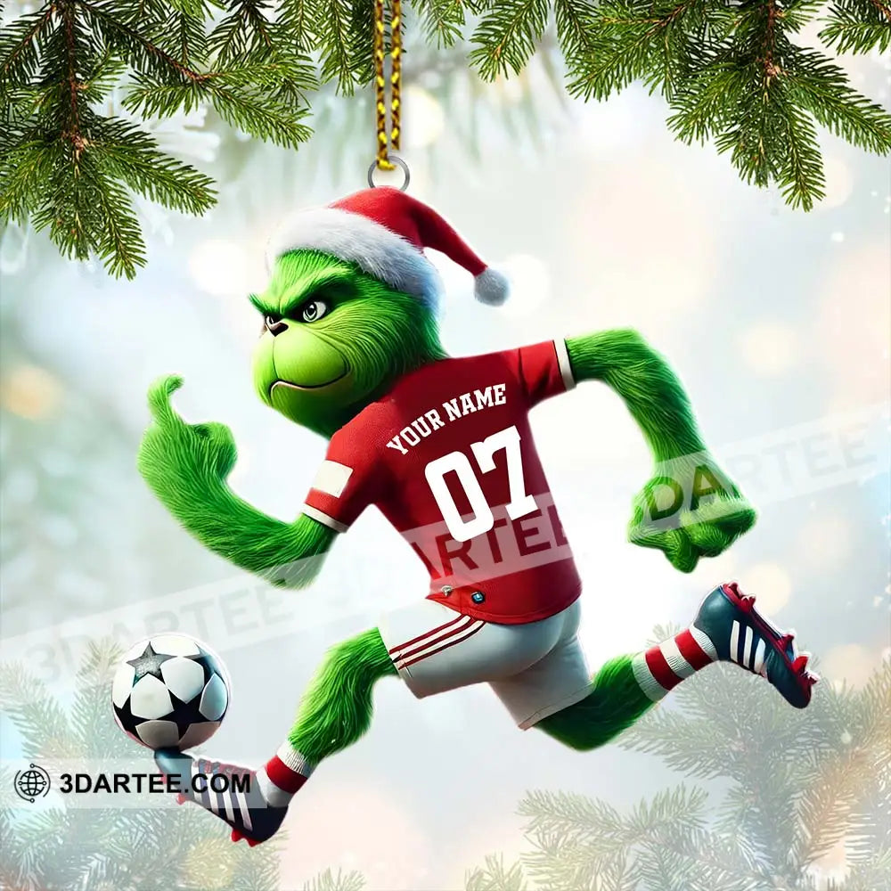 Christmas Soccer ELF Home Decor Christmas Ornament Personalized Ornament Ornament
