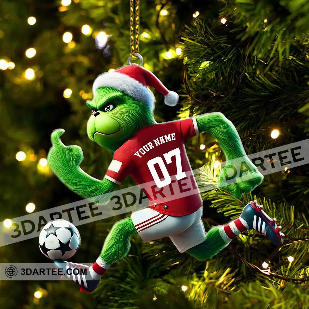 Christmas Soccer ELF Home Decor Christmas Ornament Personalized Ornament Ornament