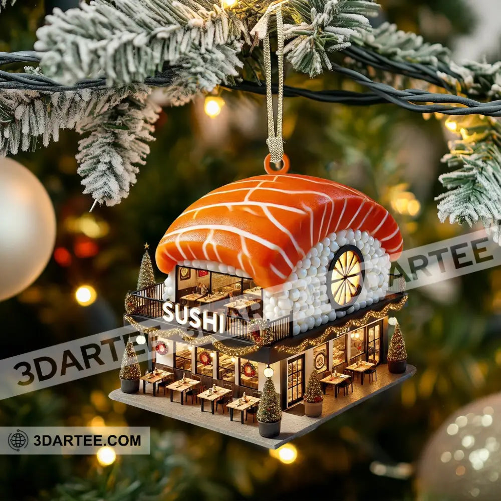 Christmas Sushi Home Decor Christmas Ornament Personalized Ornament 3.54’’ / 1 Ornament Ornament