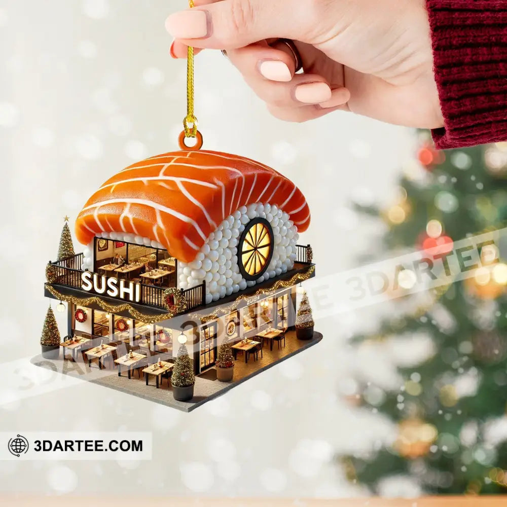 Christmas Sushi Home Decor Christmas Ornament Personalized Ornament Ornament