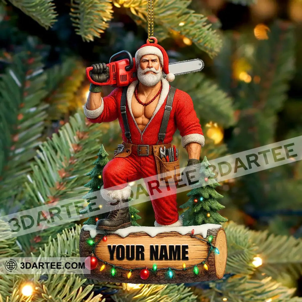 Christmas Woodworker Santa Home Decor Christmas Ornament Personalized Ornament Ornament