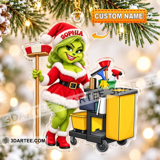 Cleaning Lady Home Decor Christmas Ornament Personalized Ornament - 3.54’’ / 1 Ornament - Ornament