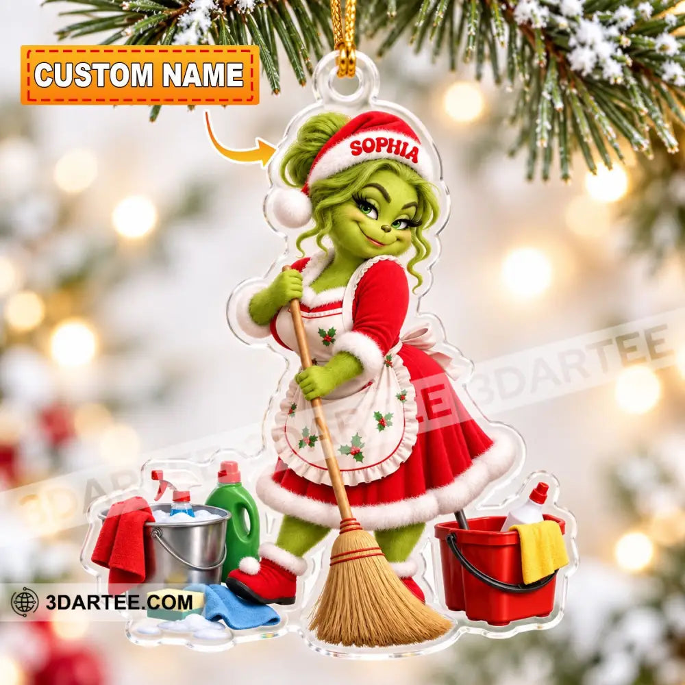 Cleaning Lady Home Decor Christmas Ornament Personalized Ornament - 3.54’’ / 1 Ornament - Ornament