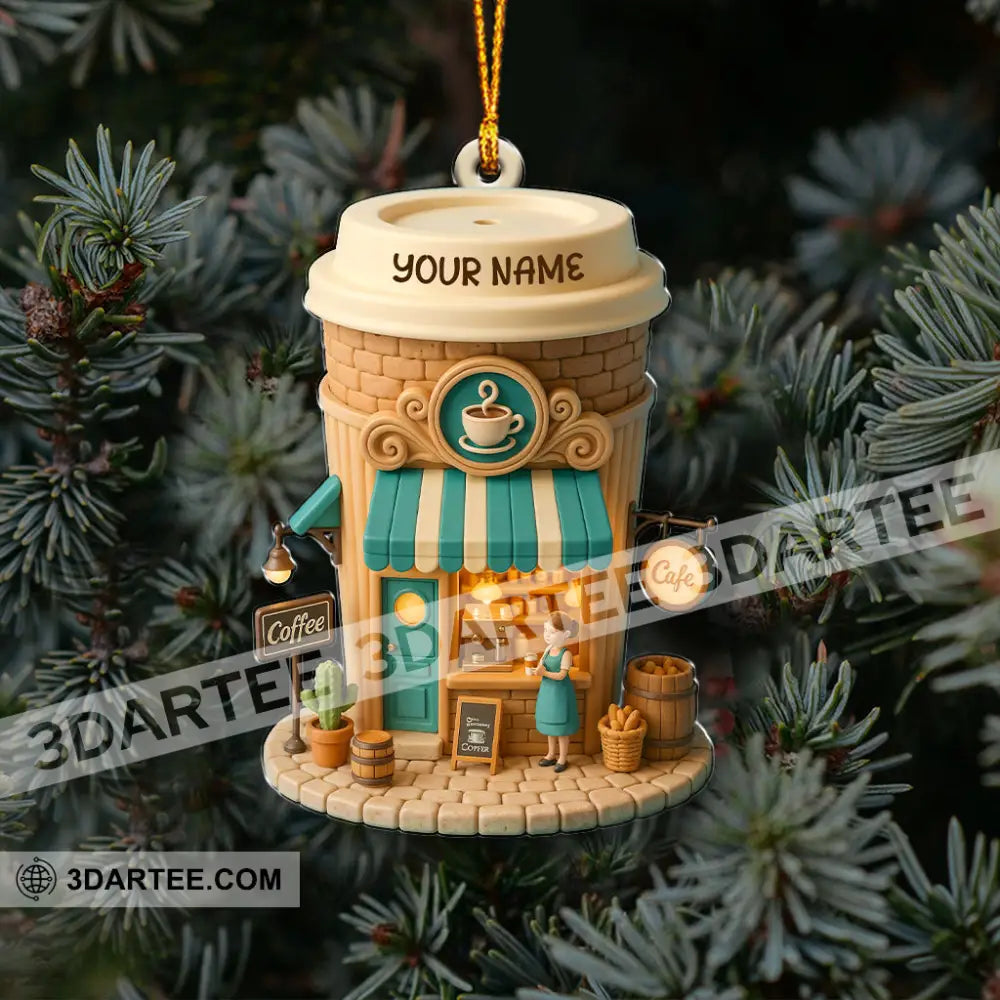 Coffee Lover Coffee Shop Home Decor Christmas Ornament Personalized Ornament Ornament