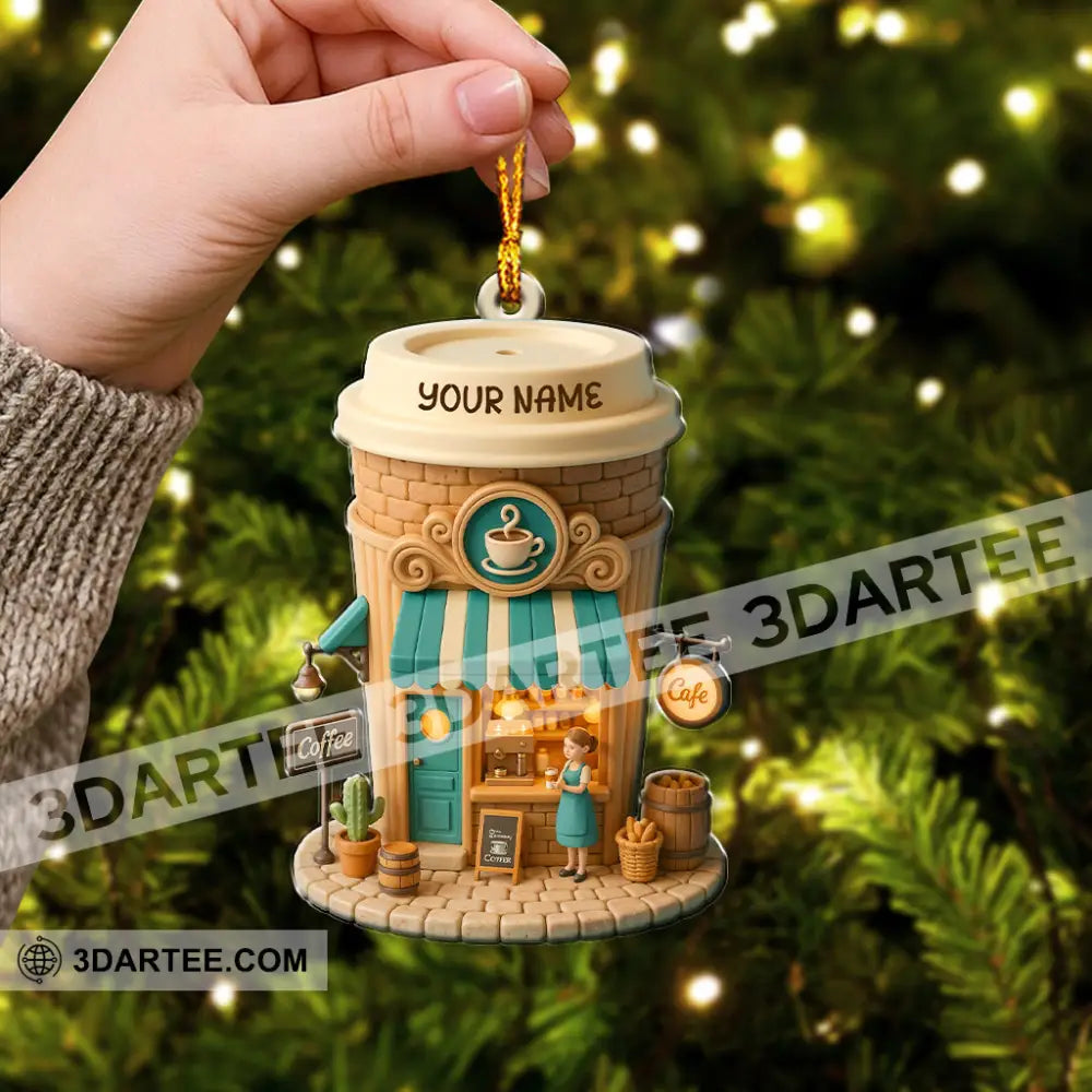 Coffee Lover Coffee Shop Home Decor Christmas Ornament Personalized Ornament Ornament
