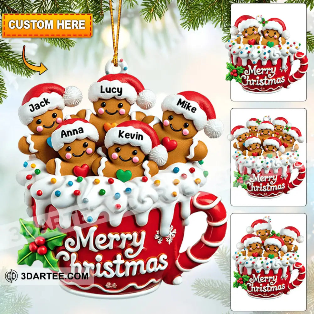 Cookies Family Home Decor Christmas Ornament Personalized Ornament 3.54’’ / 1 Ornament Ornament