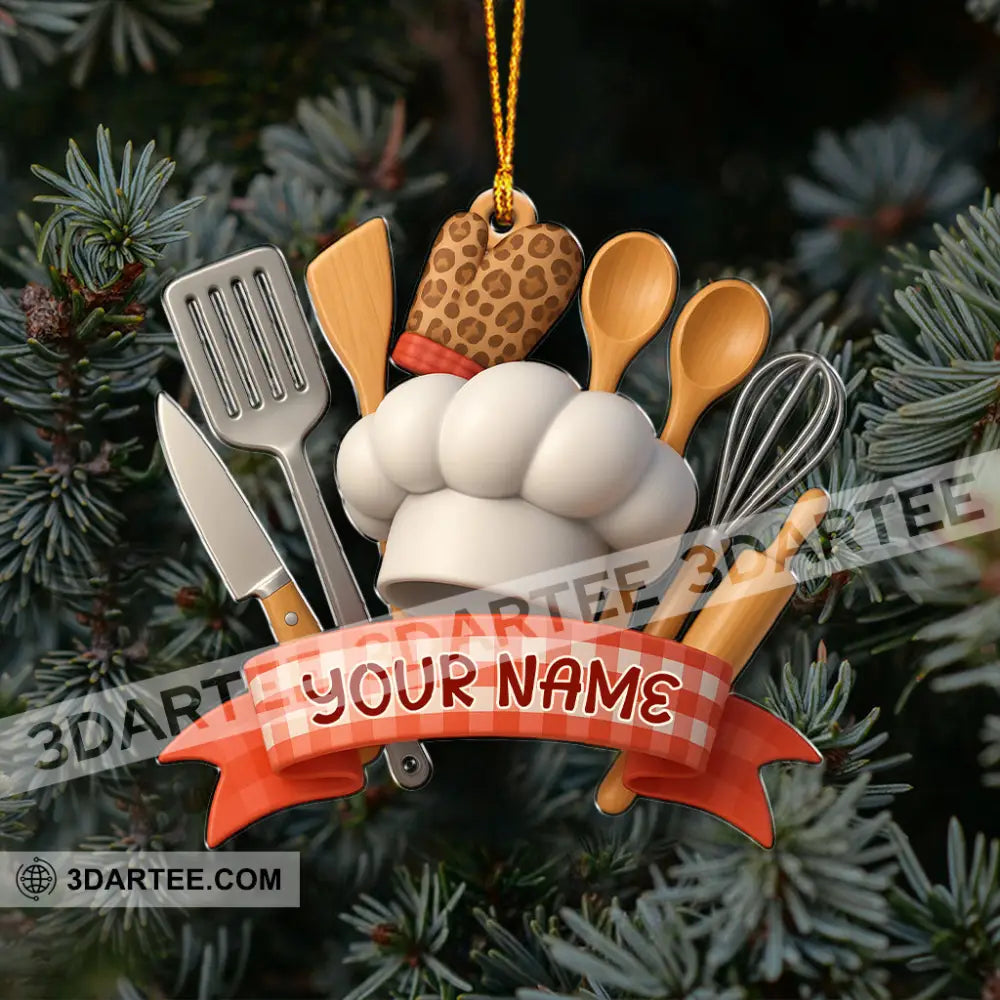 Cooking Lover Cooking Utensils Home Decor Christmas Ornament Personalized Ornament Ornament