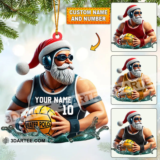 Cool Santa Basketball Home Decor Christmas Ornament Personalized Ornament 3.54’’ / 1 Ornament Ornament