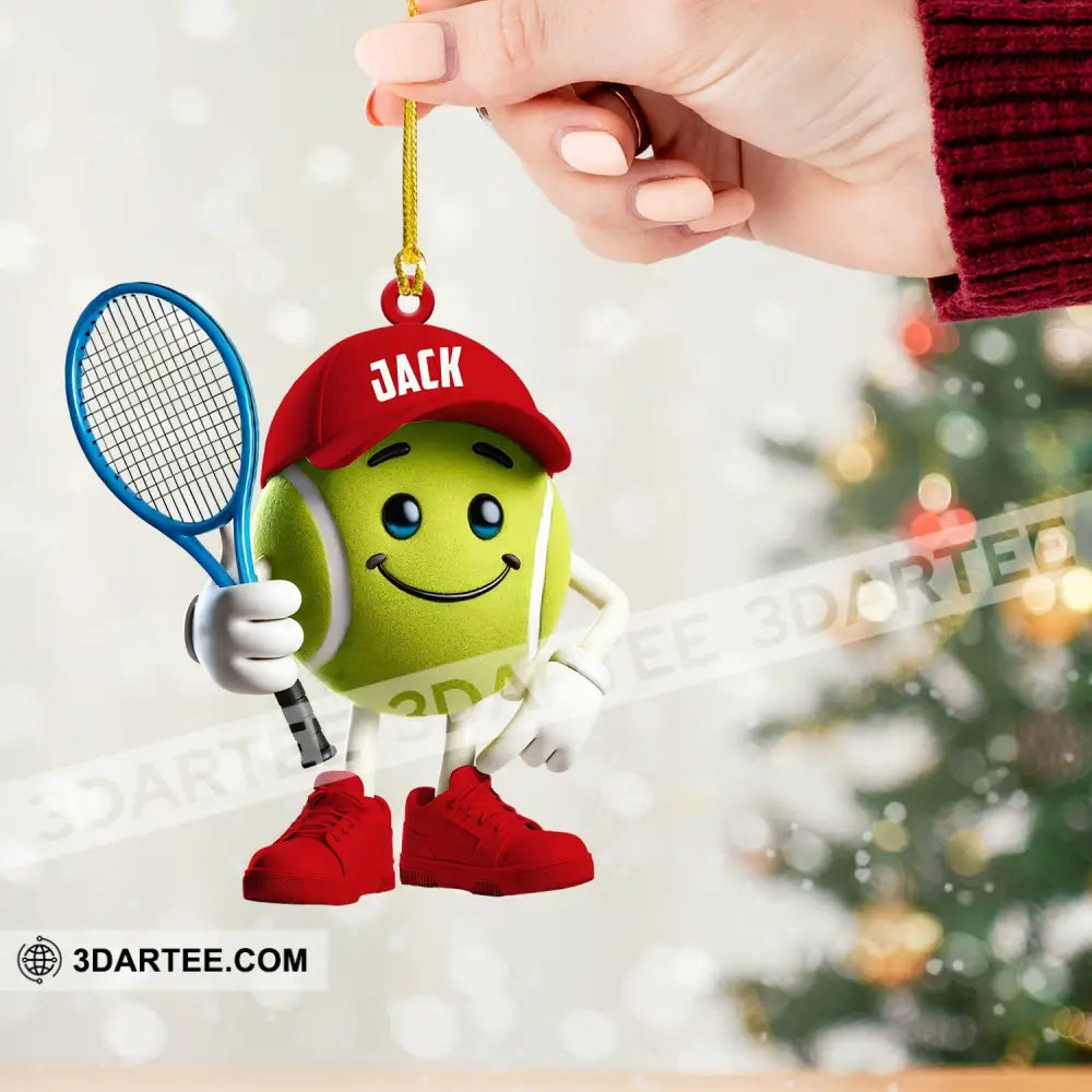 Cool Tennis Ball Christmas Ornament Personalized Ornament Ornament