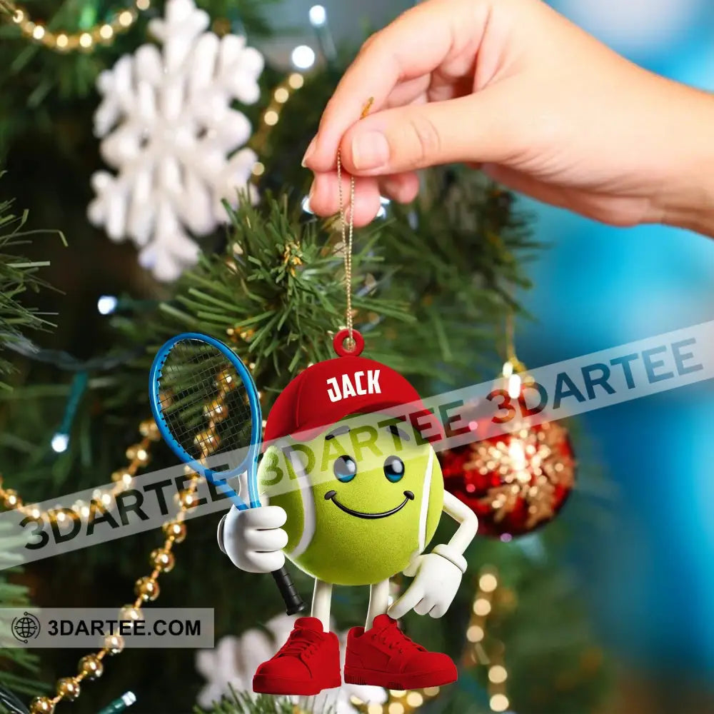 Cool Tennis Ball Christmas Ornament Personalized Ornament Ornament