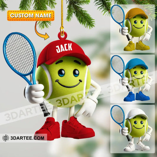 Cool Tennis Ball Christmas Ornament Personalized Ornament 3.54’’ / 1 Ornament Ornament