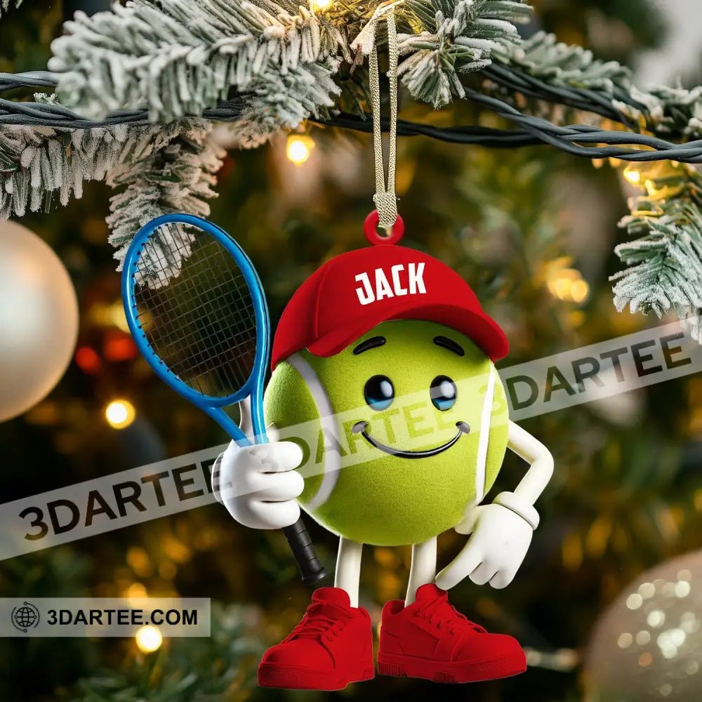 Cool Tennis Ball Christmas Ornament Personalized Ornament Ornament