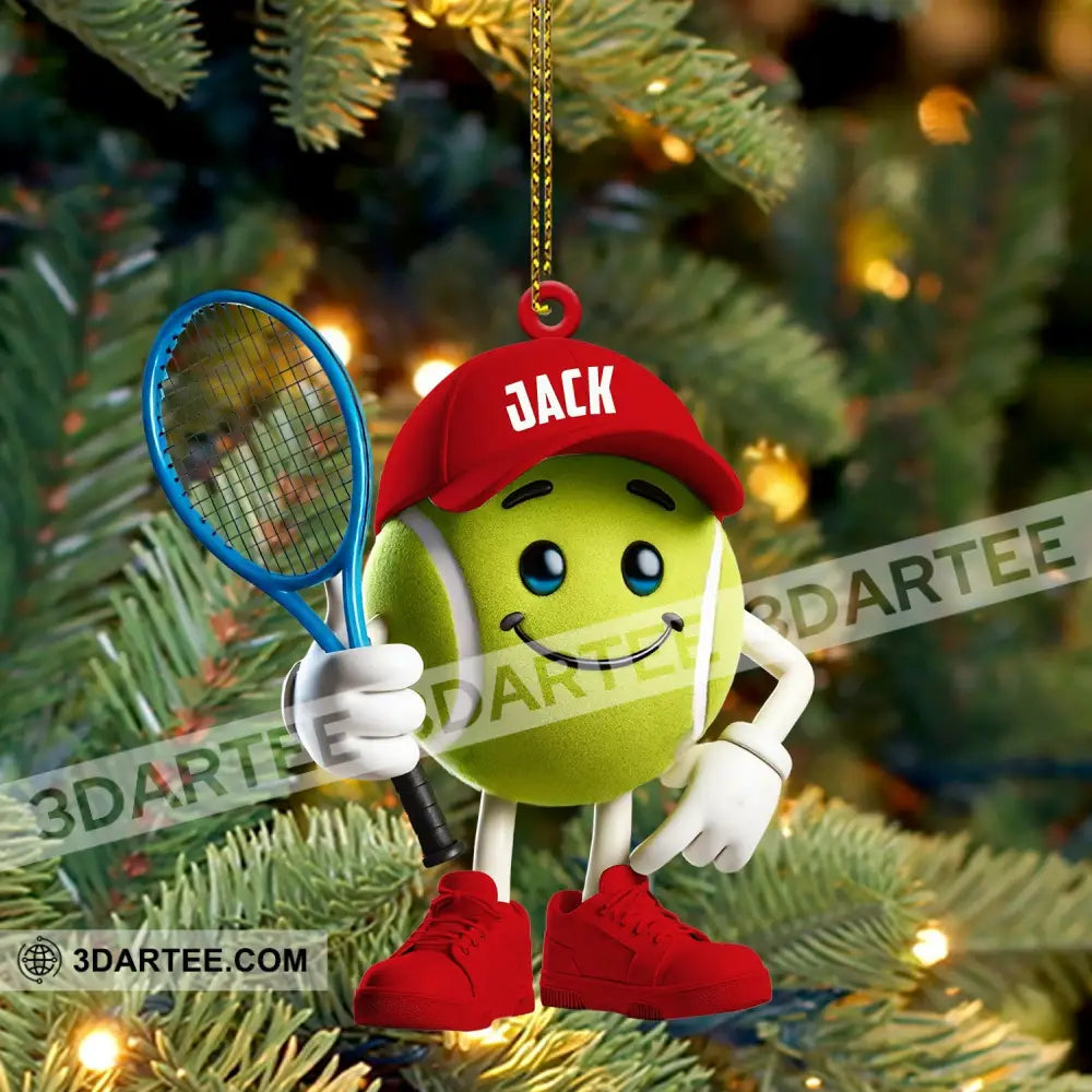 Cool Tennis Ball Christmas Ornament Personalized Ornament Ornament