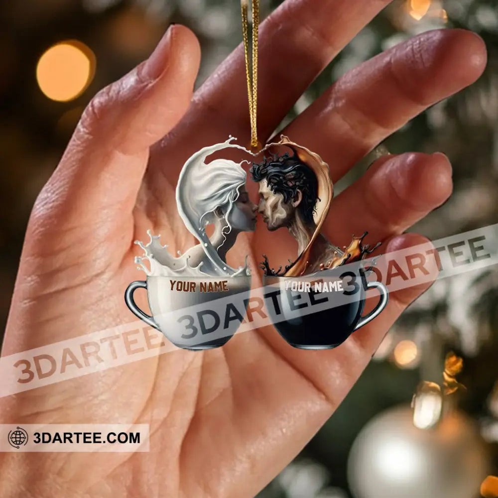Couple Coffee Christmas Home Decor Christmas Ornament Personalized Ornament Ornament