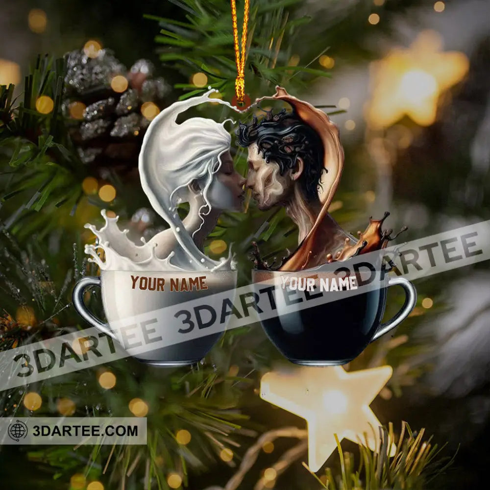Couple Coffee Christmas Home Decor Christmas Ornament Personalized Ornament Ornament