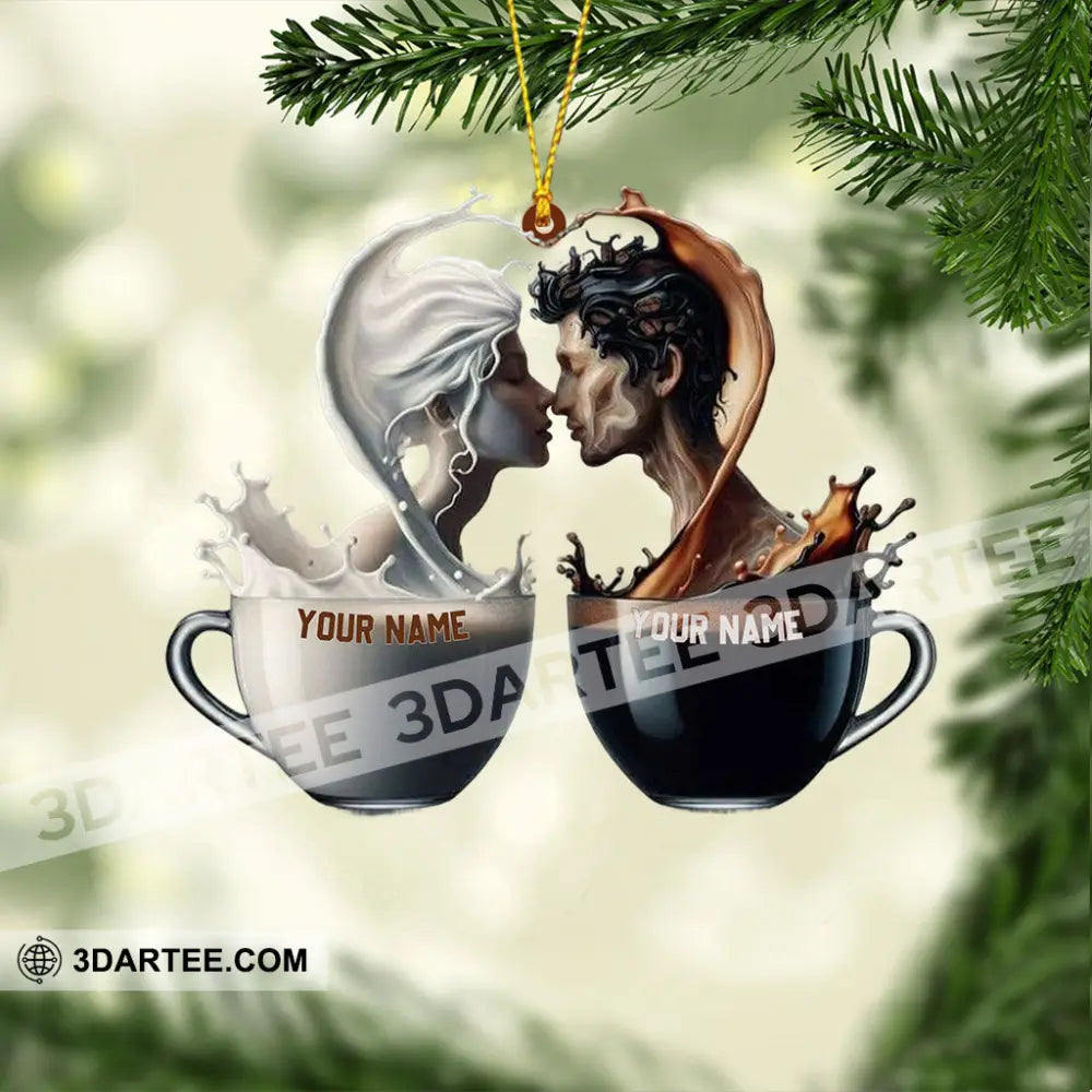 Couple Coffee Christmas Home Decor Christmas Ornament Personalized Ornament Ornament