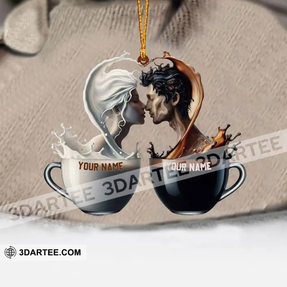 Couple Coffee Christmas Home Decor Christmas Ornament Personalized Ornament Ornament
