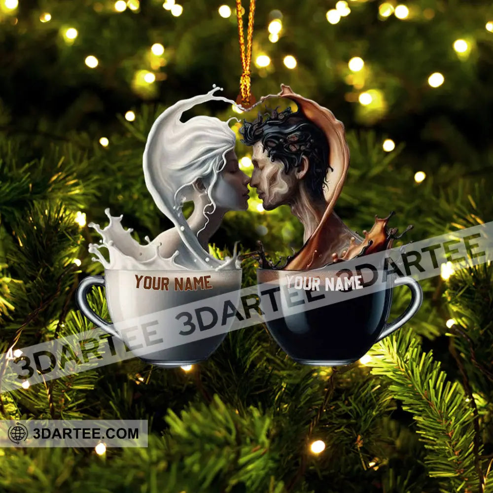 Couple Coffee Christmas Home Decor Christmas Ornament Personalized Ornament Ornament