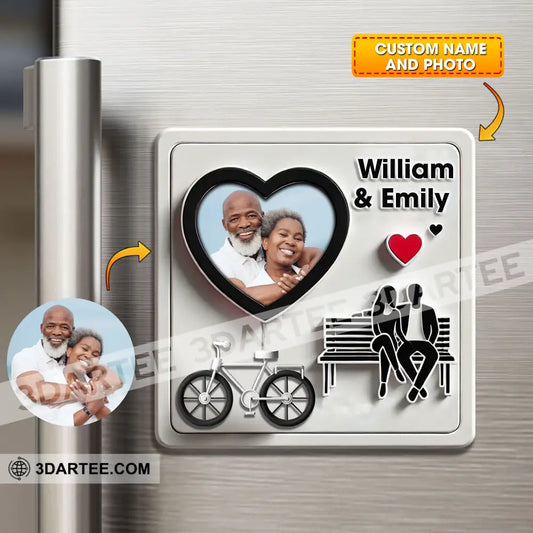 Couple Fridge Magnet - Personalized 3.54’’ / 1 Piece