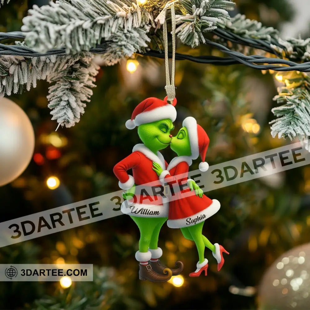 Couple Grinch Home Decor Christmas Ornament Personalized Ornament Ornament