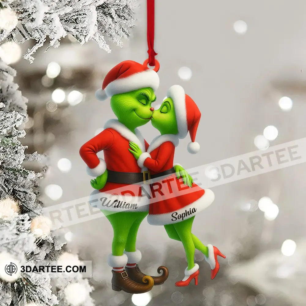 Couple Grinch Home Decor Christmas Ornament Personalized Ornament Ornament