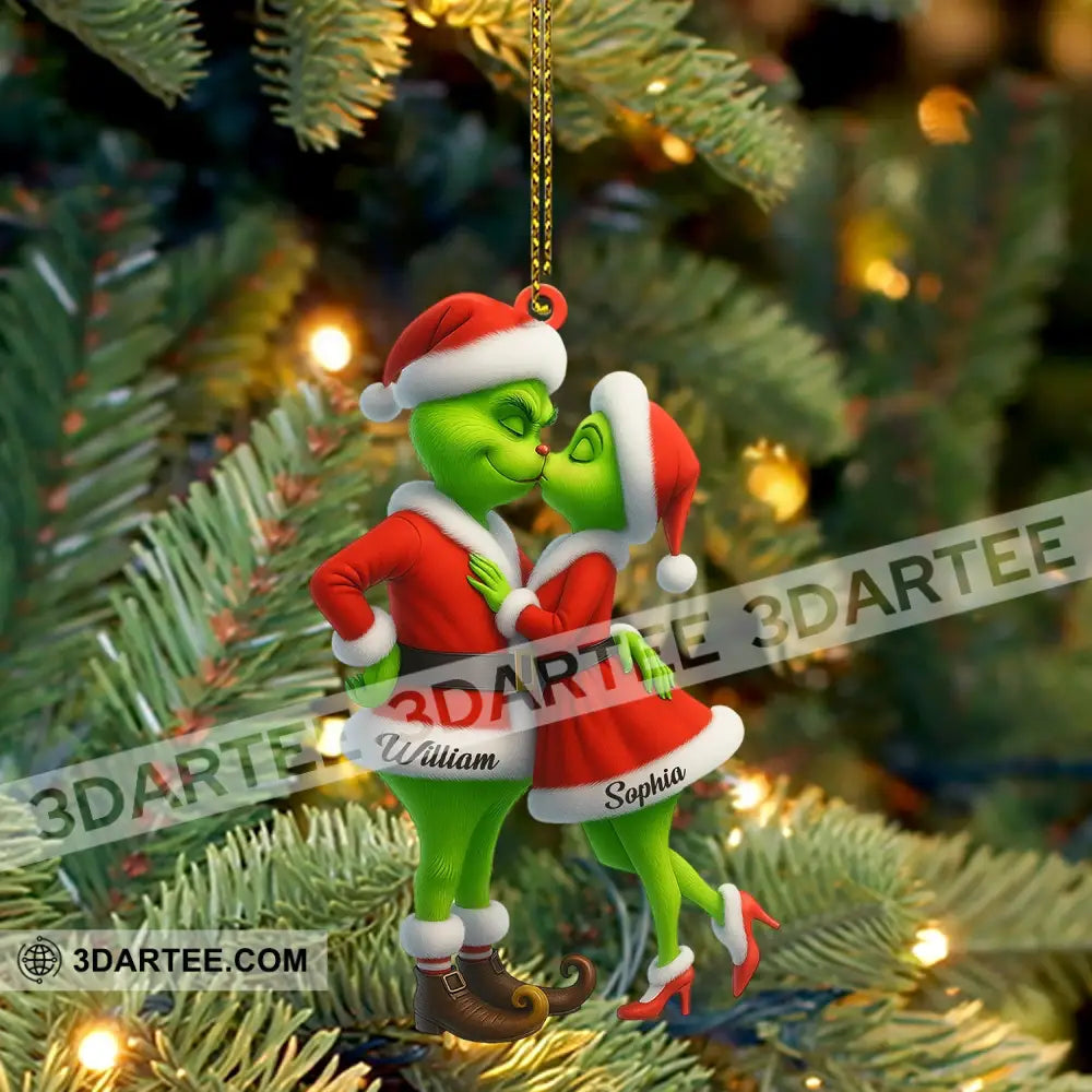 Couple Grinch Home Decor Christmas Ornament Personalized Ornament Ornament
