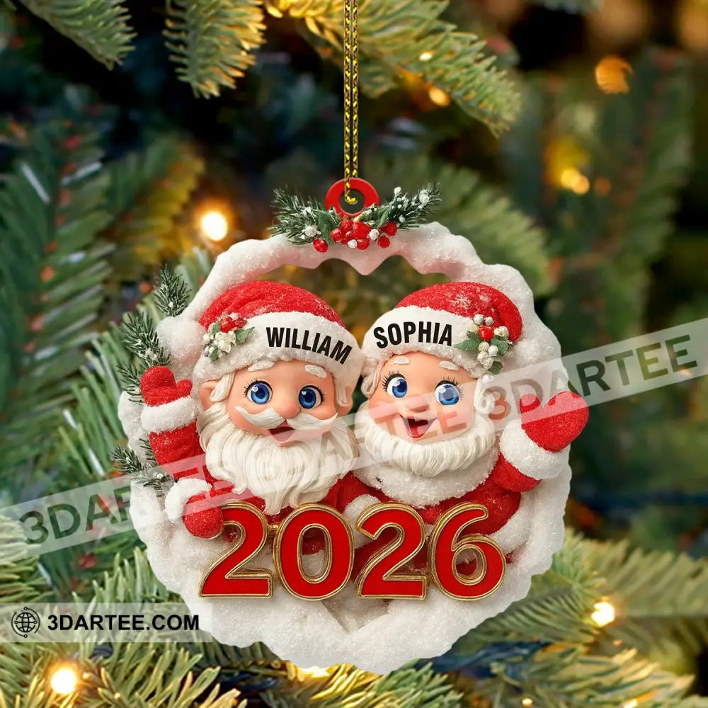 Couple Santa Home Decor Christmas Ornament Personalized Ornament Ornament