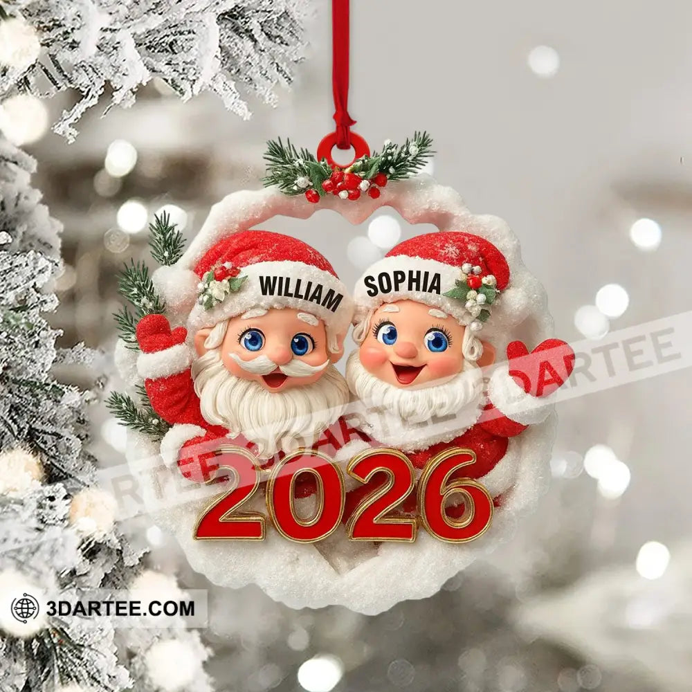 Couple Santa Home Decor Christmas Ornament Personalized Ornament Ornament
