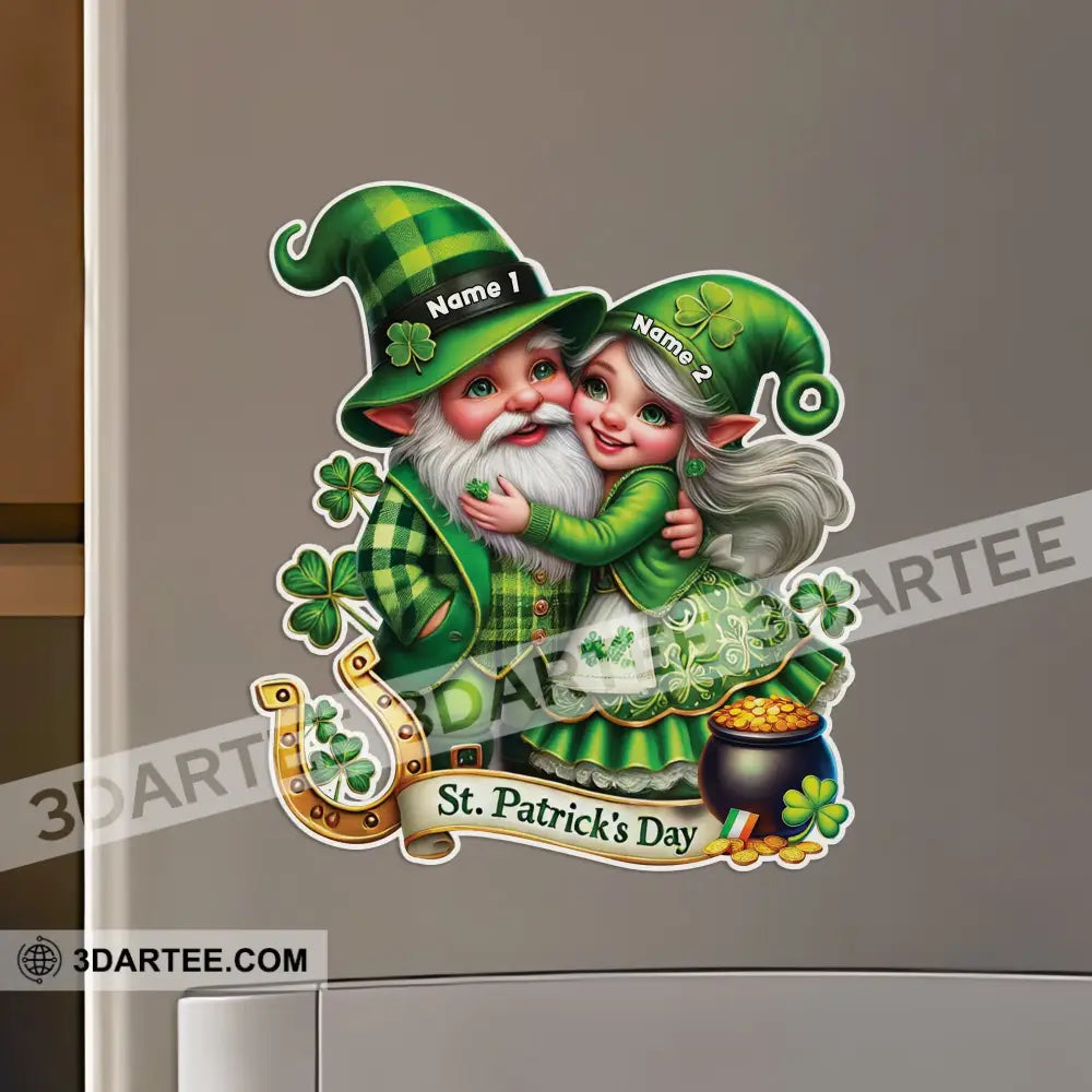 Couple St.patrick’s Day Fridge Magnet - Personalized 3.54’’ / 1 Piece