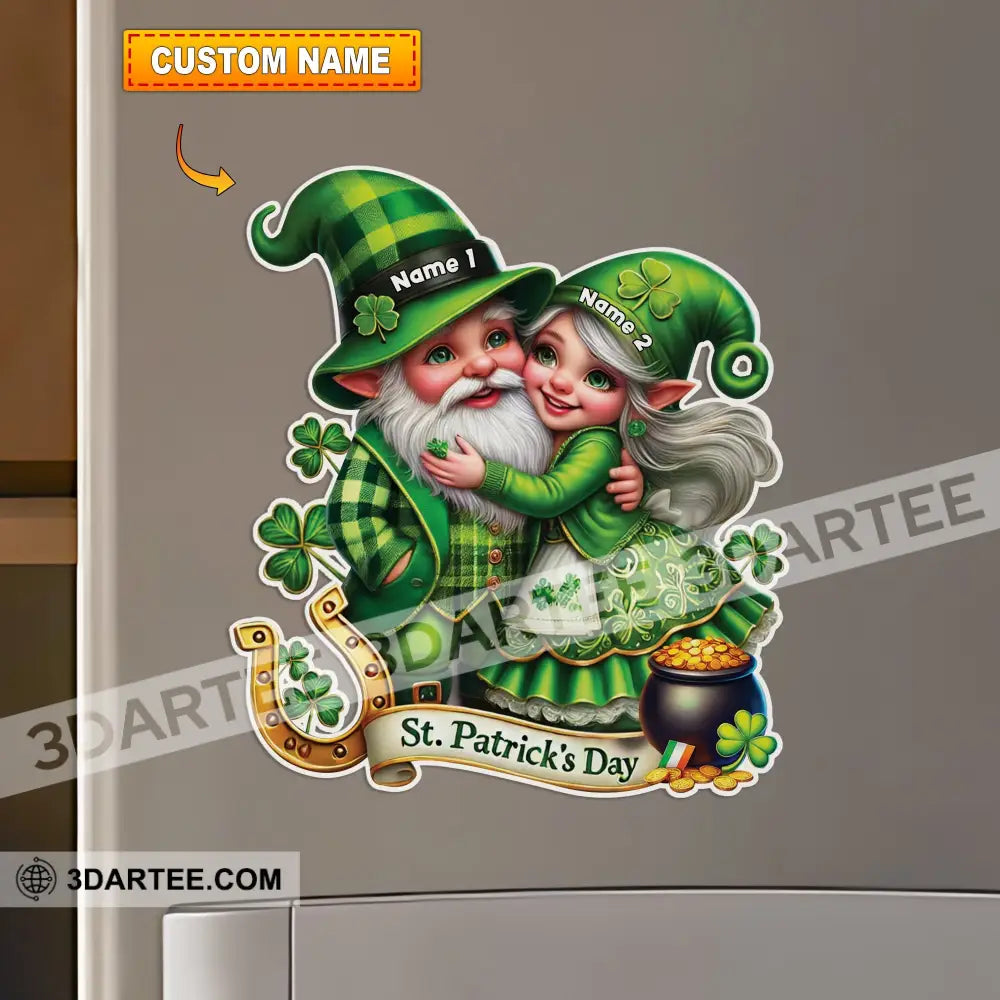 Couple St.patrick’s Day Fridge Magnet - Personalized