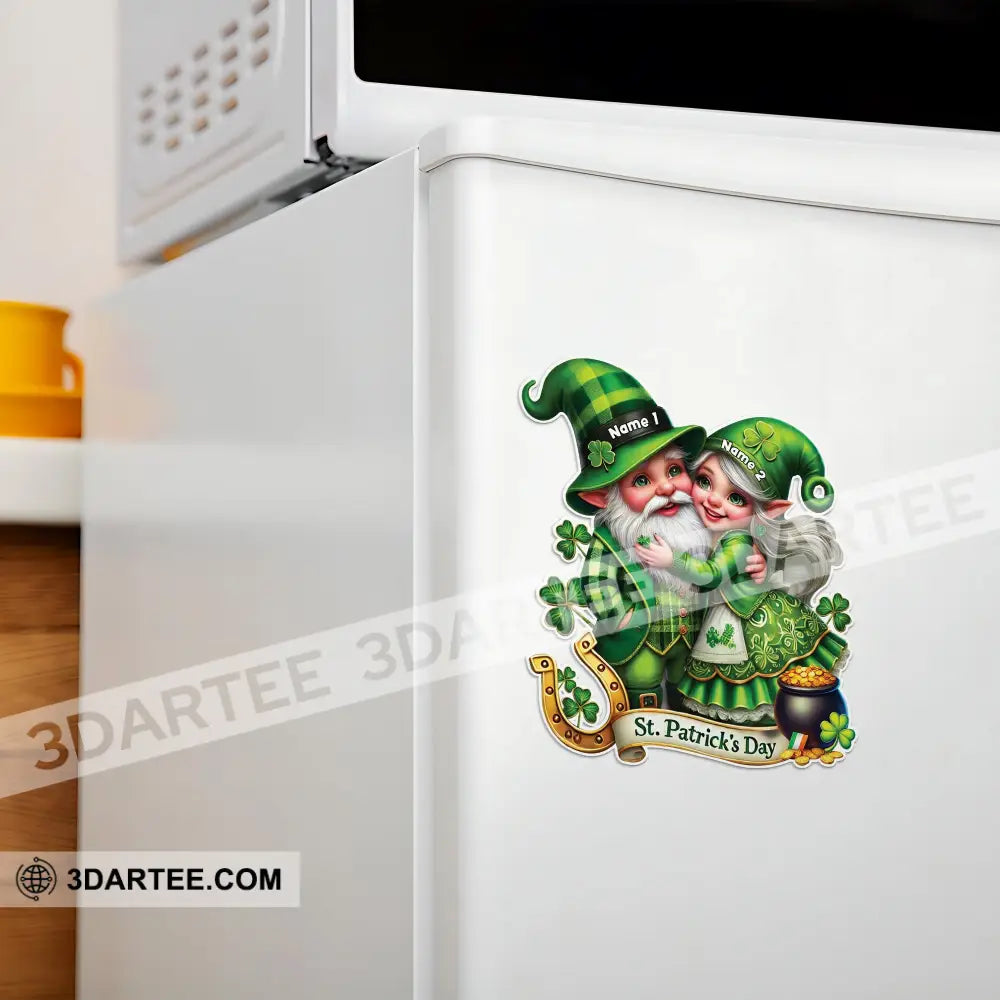 Couple St.patrick’s Day Fridge Magnet - Personalized