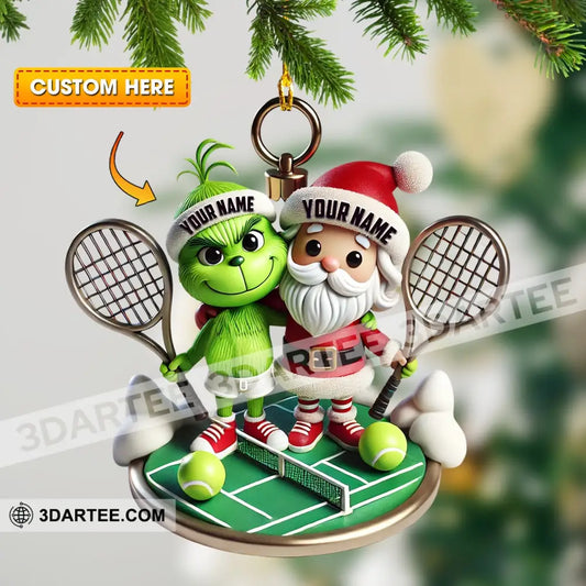 Couple Tennis Home Decor Christmas Ornament Personalized Ornament 3.54’’ / 1 Ornament Ornament